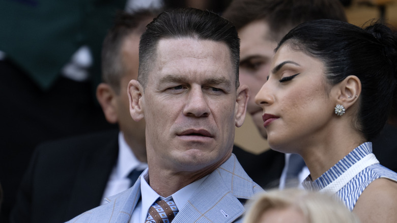 John Cena looking confused at Wimbledon