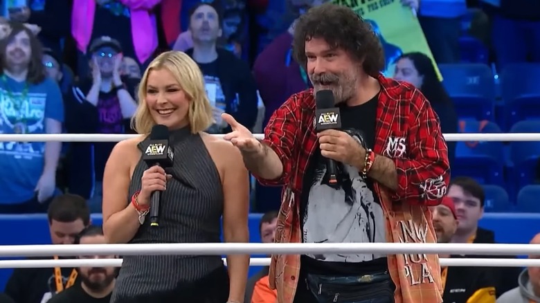 Renee Paquette and Mick Foley on AEW Double or Nothing