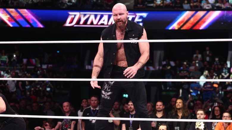 Jon Moxley on the ring apron