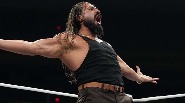Andrade poses on 