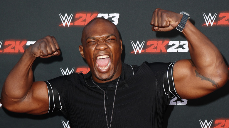 Shelton Benjamin Poses At A Promotional Event