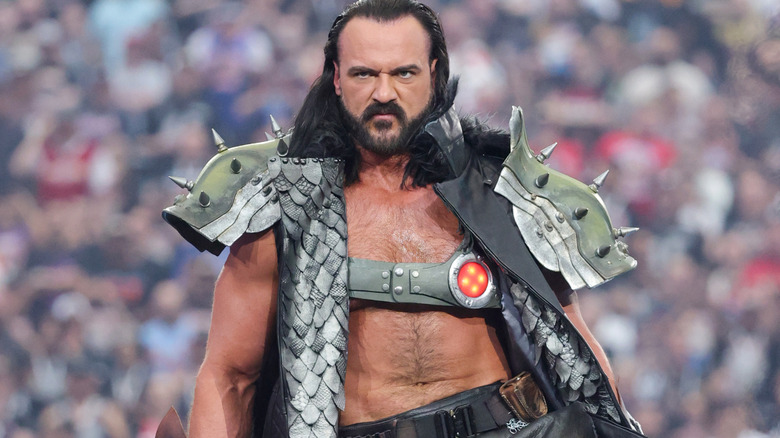 Drew McIntyre wearing warrior-inspired ring gear