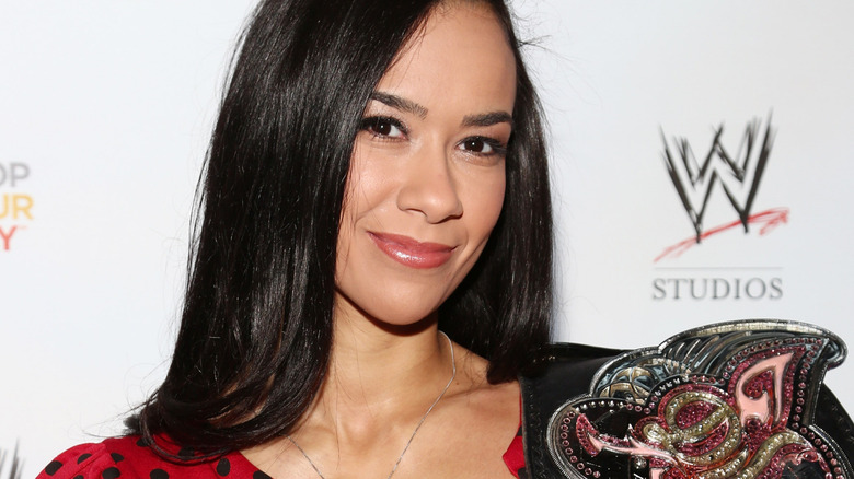 WWE Diva AJ Lee attends the 