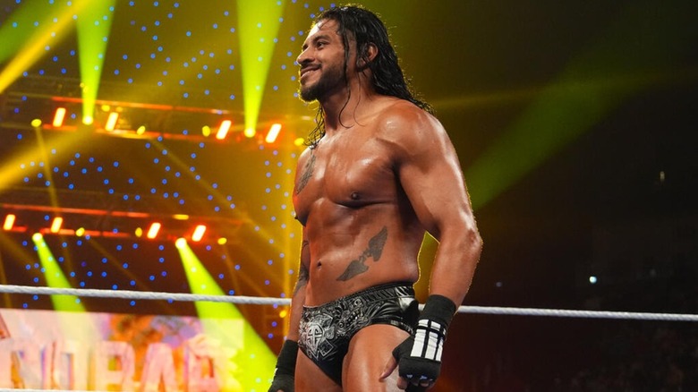 Santos Escobar in the ring