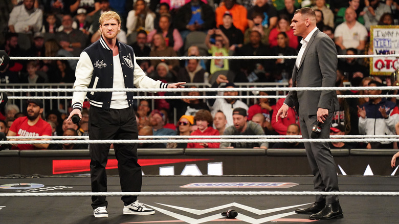 Logan Paul and Gunther in the ring