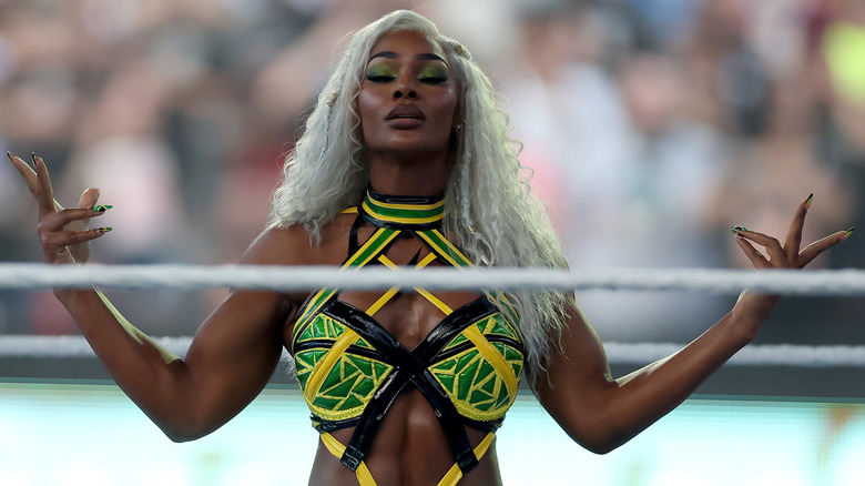 Jade Cargill giving herself a moment in ng