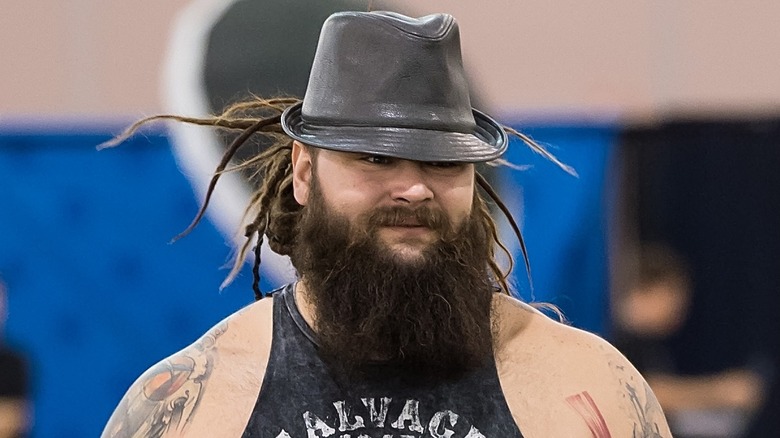 Bray Wyatt wearing a hat