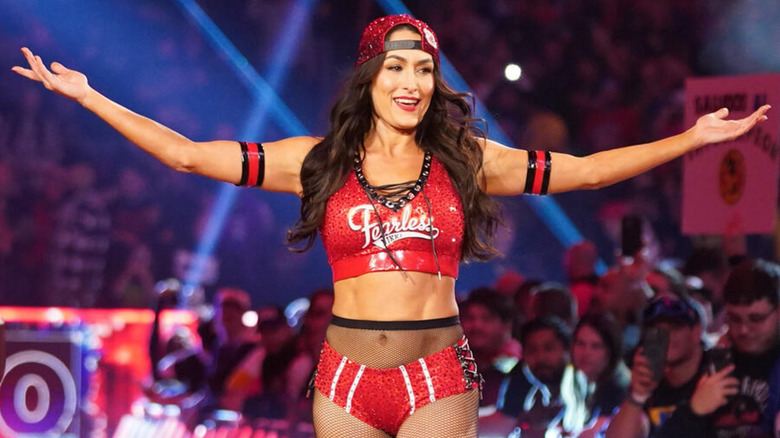 Nikki Bella making her entrance