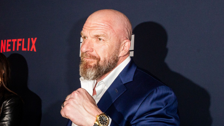 Triple H makes a fist