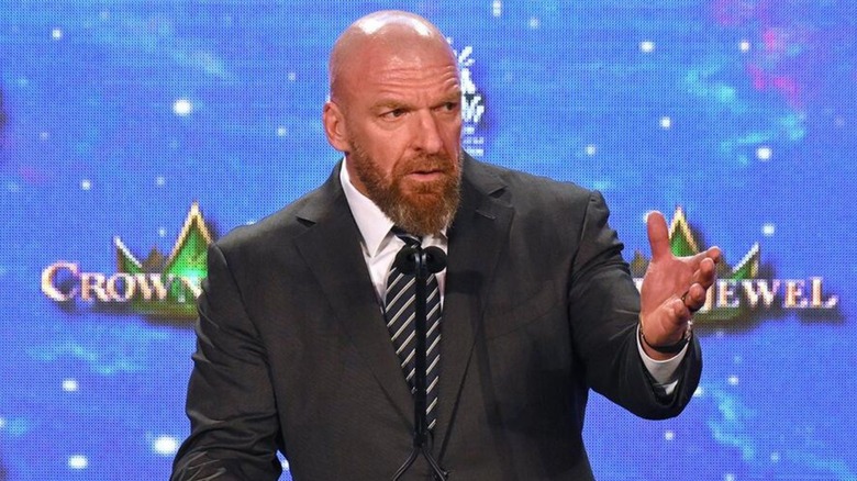 Triple H at Crown Jewel Press Conference
