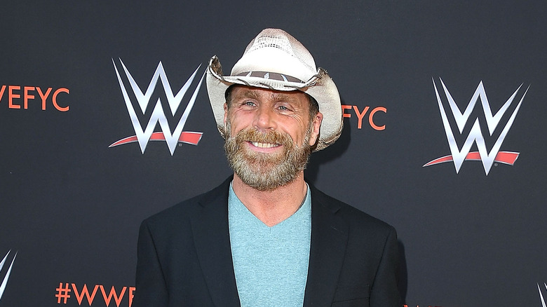 Shawn Michaels when he remembers that time he left Billy Corgan in the mud