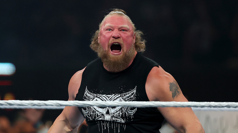 Brock Lesnar screaming