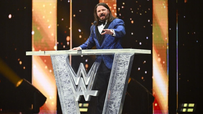 AJ Styles at the WWE Hall of Fame