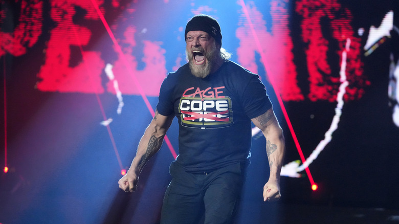 Adam Copeland heads down the ramp to the ring during his return to AEW at Revolution 2026.