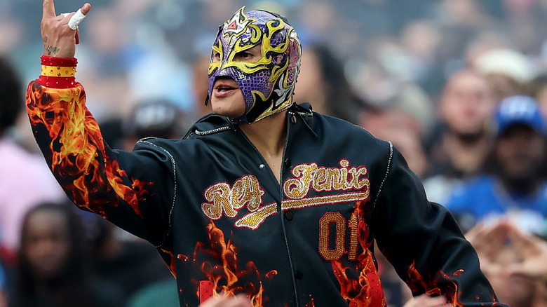 Rey Fenix wearing a lucha mask