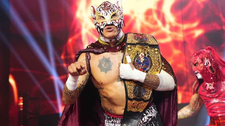 Rey Fenix Walks Down The Ramp On AEW TV