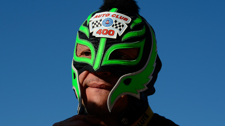 Rey Mysterio in his mask