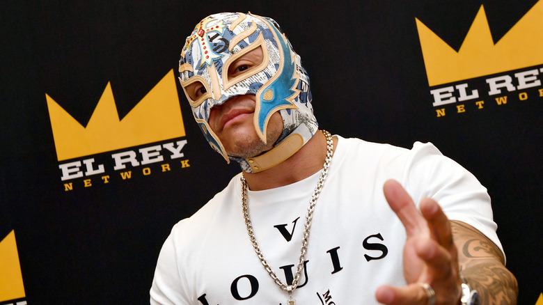 Rey Mysterio wearing a mask