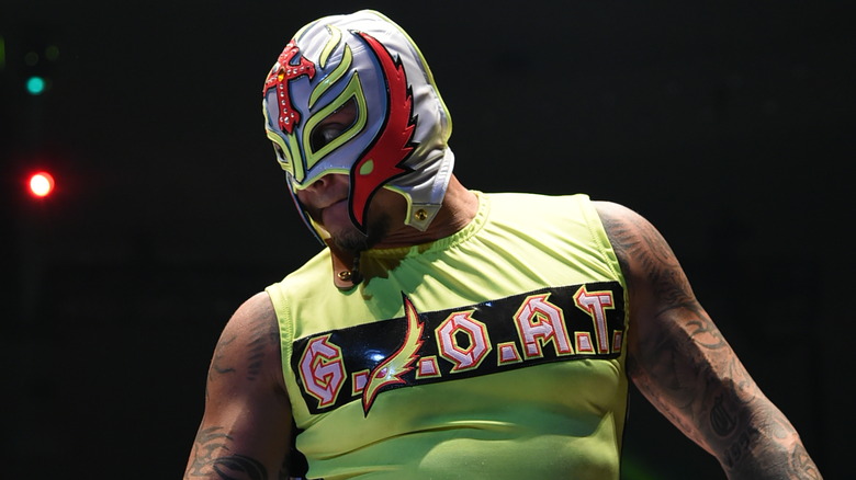 Rey Mysterio staring away