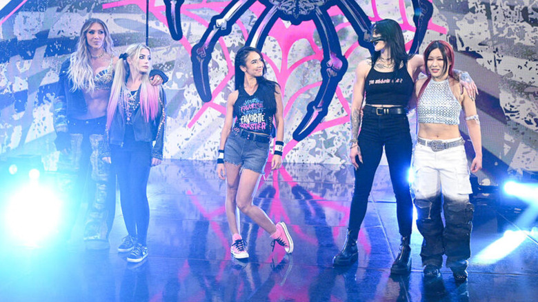 Rhea Ripley and her women's WarGames teammates