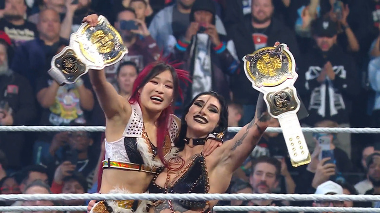 Rhea Ripley and Iyo Sky win the Women's Tag titles