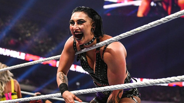 Rhea Ripley in the ring