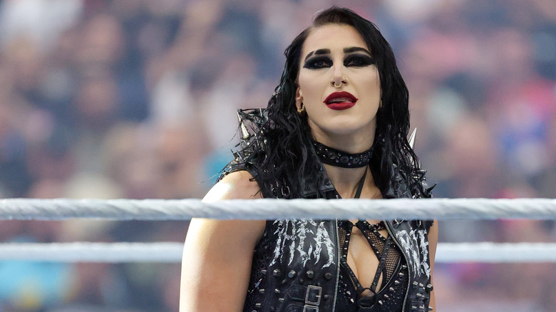 Rhea Ripley in the ring