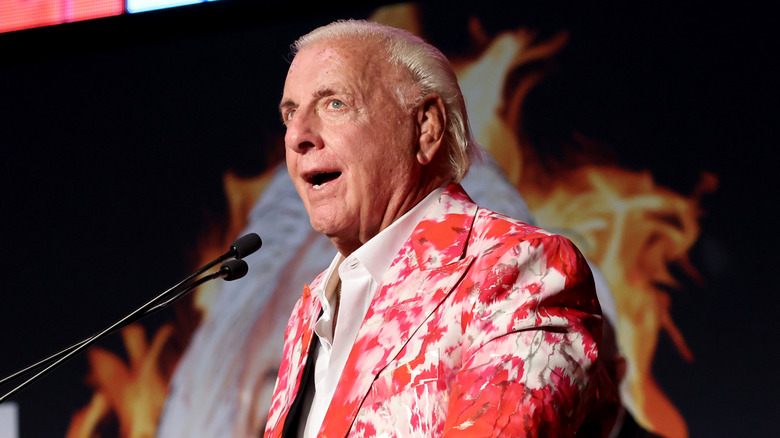 Ric Flair makes a speech