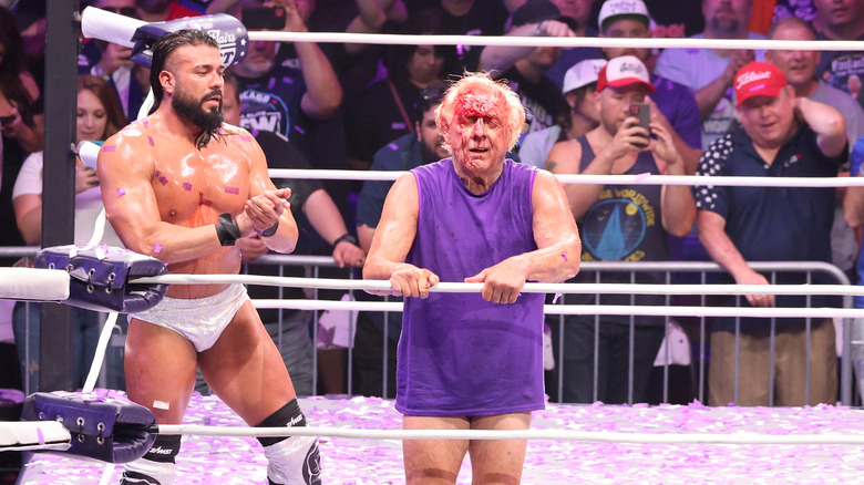 Ric Flair after winning his last match