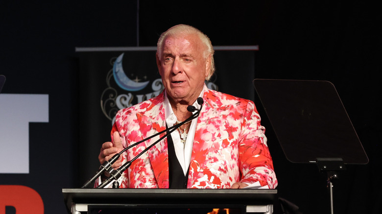 Ric Flair at a podium