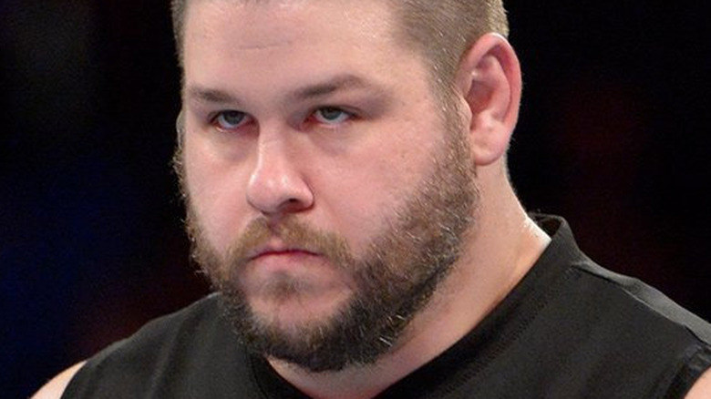 Kevin Owens glaring