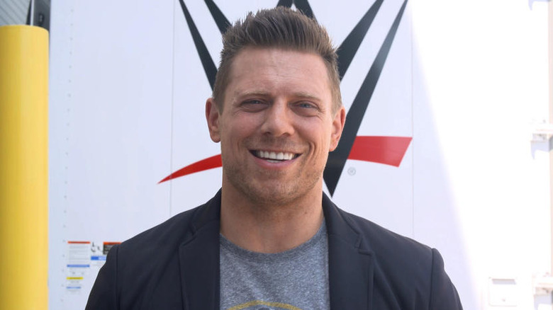 The Miz smiling