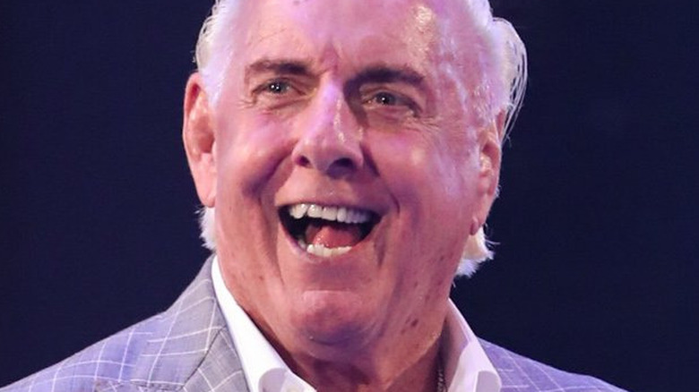 Ric Flair makes his entrance