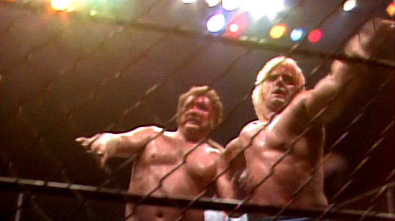 Ric Flair wrestling Harley Race 