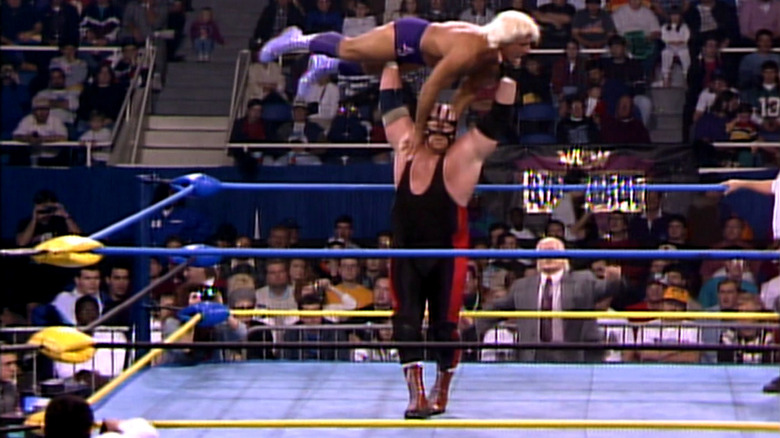 Vader presses Ric Flair