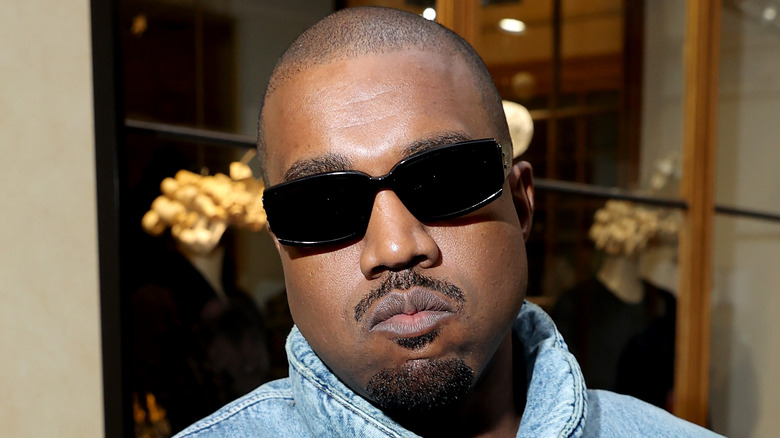 Kanye West wearing sunglasses