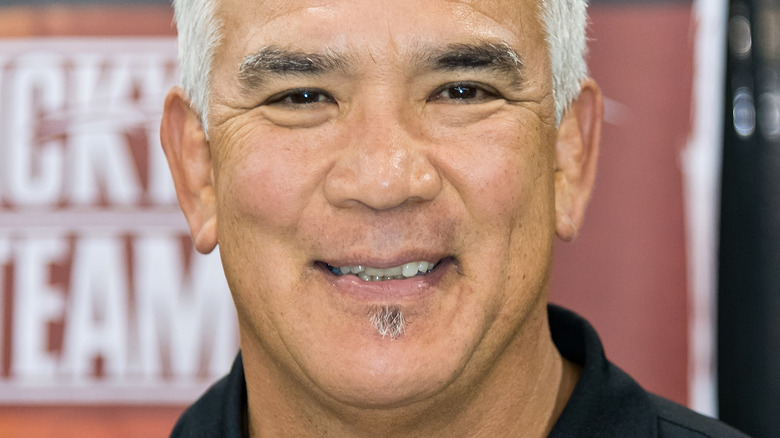 Ricky Steamboat smiles