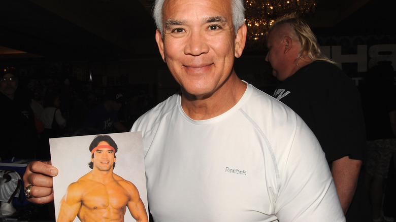 Ricky Steamboat smiles