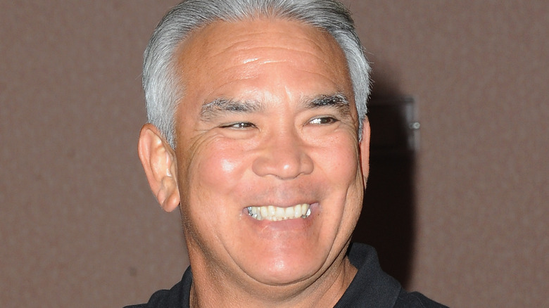 Ricky Steamboat smiles during Wizard World Chicago Comic Con 2013.