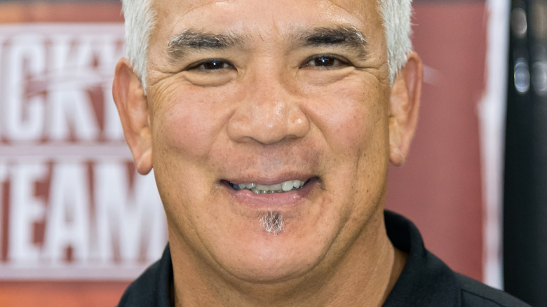 Ricky Steamboat smiles