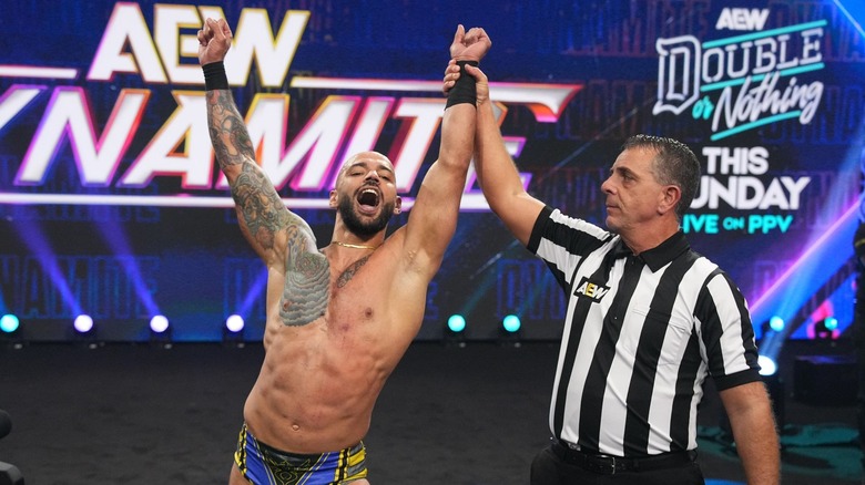 Ricochet celebrates victory