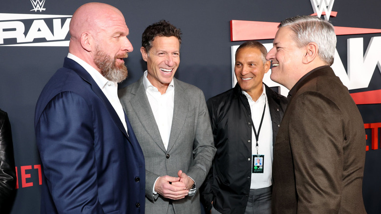 Paul Levesque, Mark Shapiro, and Ari Emmanuel