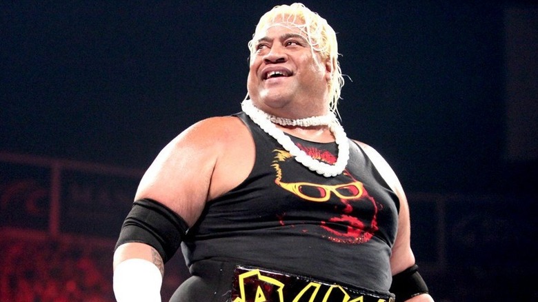 Rikishi wearing his ring gear