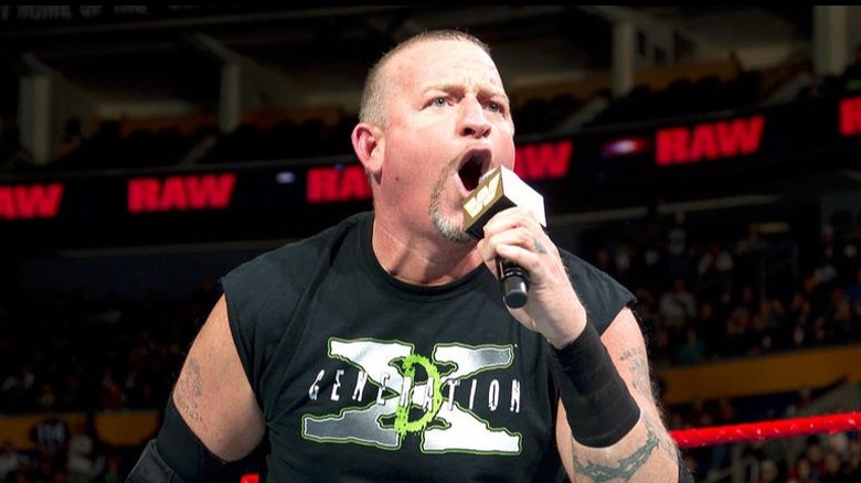 Road Dogg with a microphone