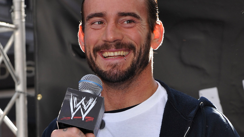 CM Punk with a mic