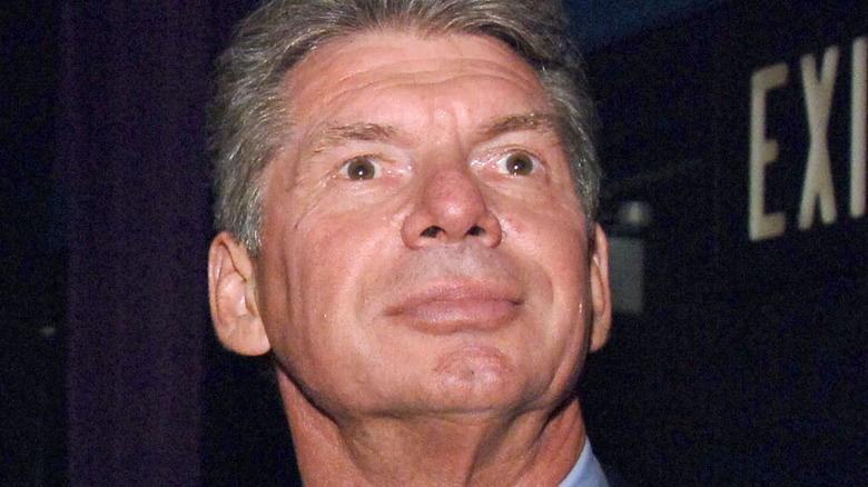 Vince McMahon looking up