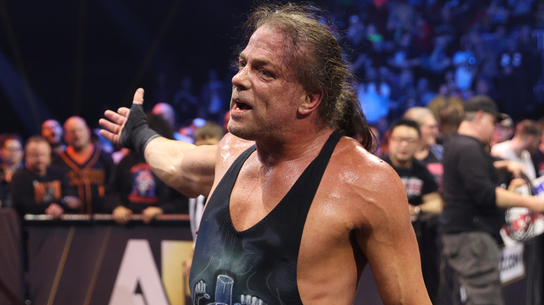 Rob Van Dam after wrestling a match in AEW