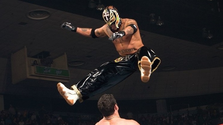 Rey Mysterio mid-air