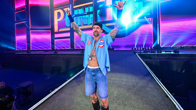CM Punk makes an entrance