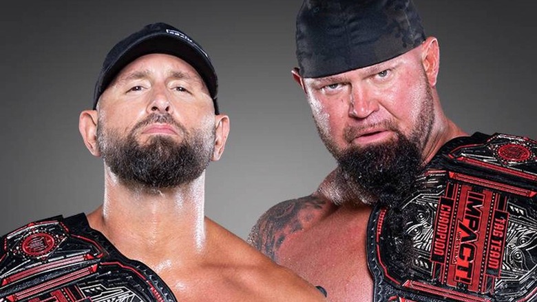 Karl Anderson and Luke Gallows posing